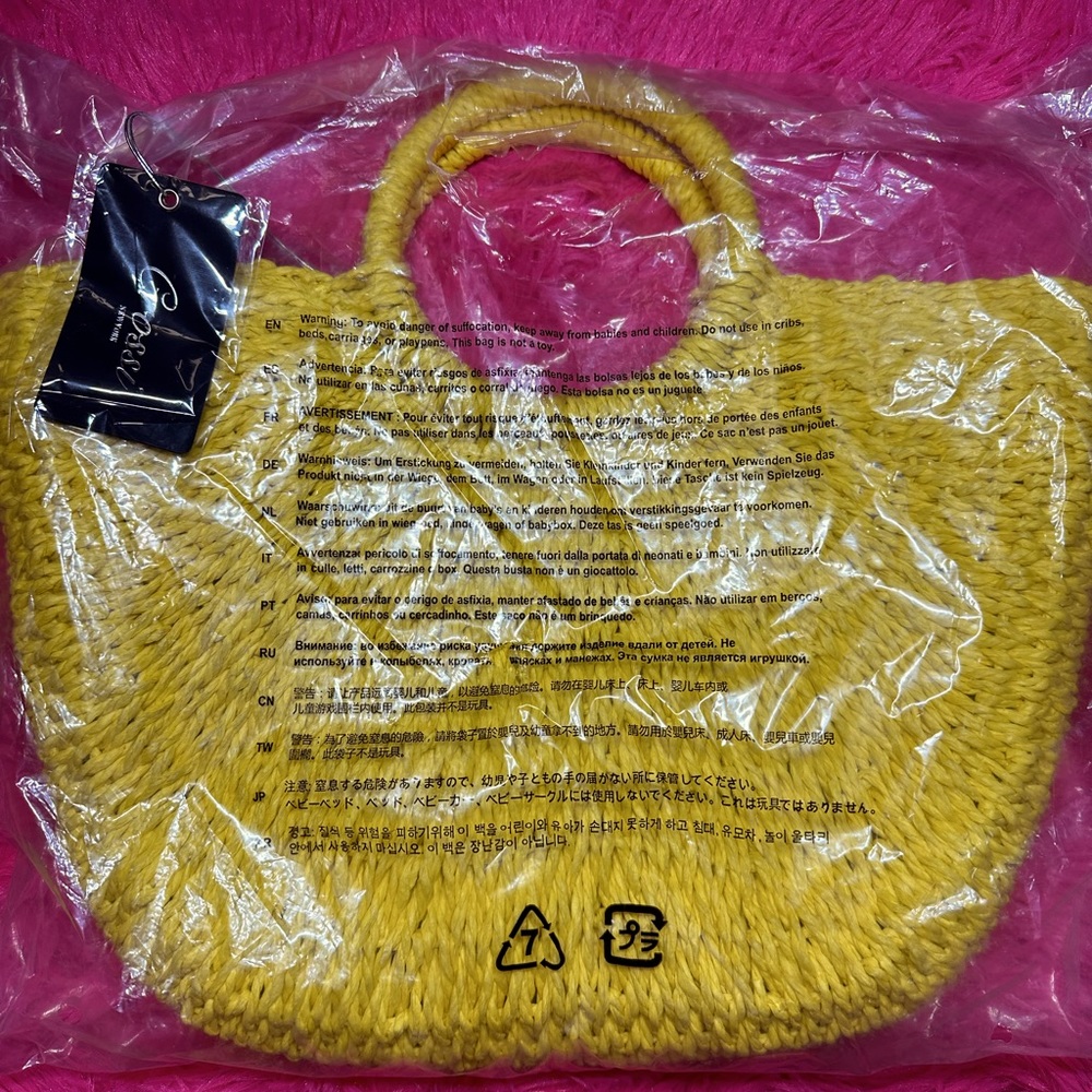 Yellow brand new purse tote